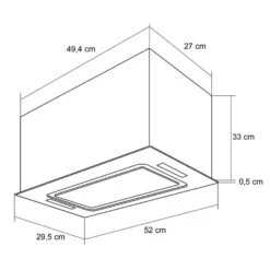 Hektor Dunstabzugshaube Einbau 52cm Abluft: 530 M³/h LED Touch Glas -Haushaltsgeräte Förderung 10032862 yy 0009 logo Klarstein Hektor Dunstabzugshaube Einbau weiss