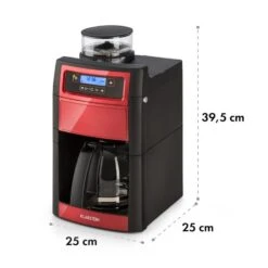 Aromatica II Duo Kaffeemaschine, Integriertes Mahlwerk, 1,25 L, Rot -Haushaltsgeräte Förderung 10032866 yy 0011 logo Klarstein Aromatica II Duo Kaffeemaschine rot