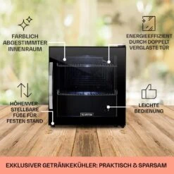 Beersafe L Onyx Kühlschrank 47 Liter 2 Böden Panoramaglastür. -Haushaltsgeräte Förderung 10032870 de 0005 usp