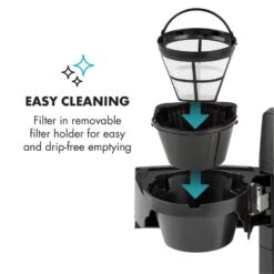 Aromatica II Kaffeemaschine, Mahlwerk, 1,25 L, Silber -Haushaltsgeräte Förderung 10032872 yy 0007 logo Klarstein Aromatica II Kaffeemaschine silber