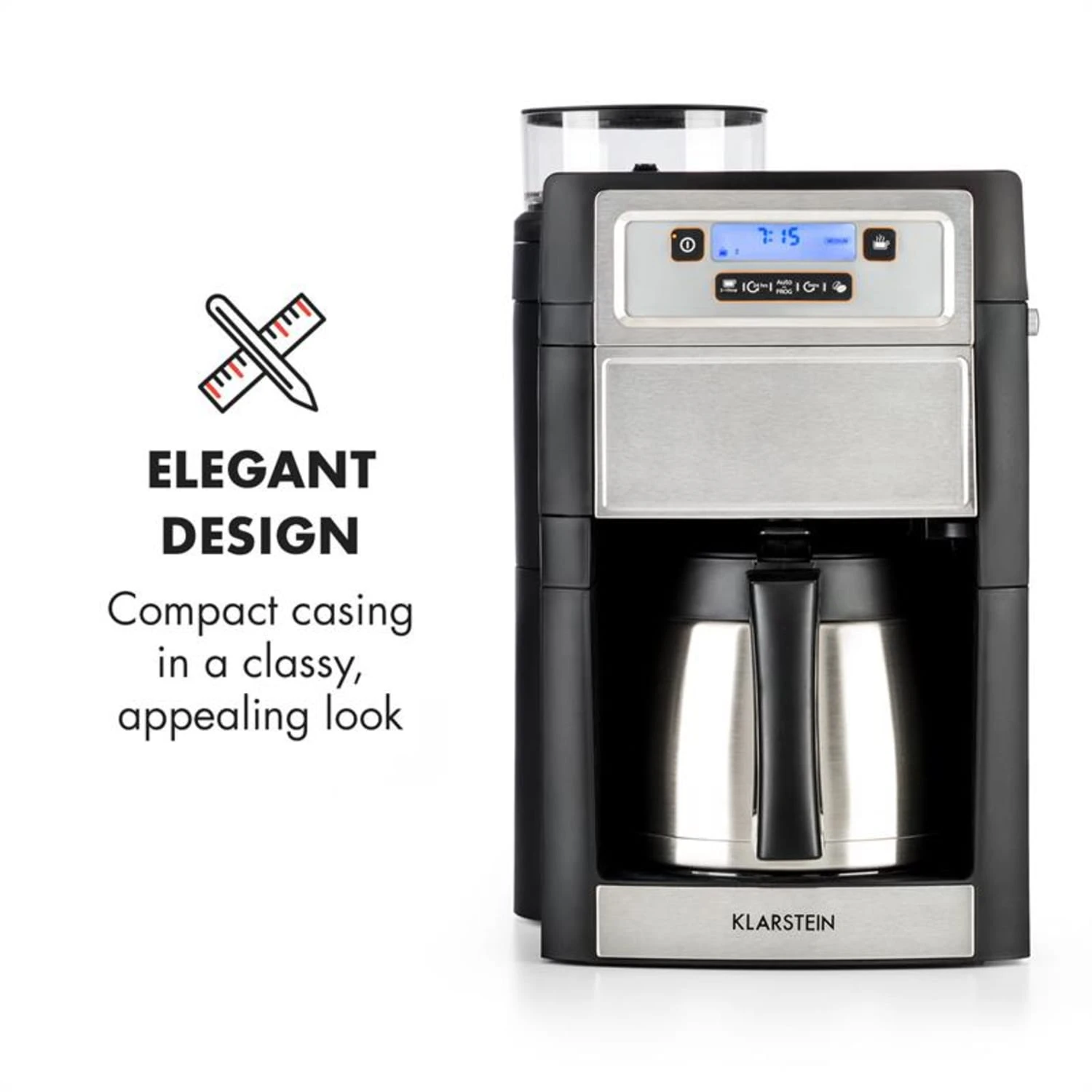 Aromatica II Thermo Kaffeemaschine, Mahlwerk, 1,25 L, Silber 5 Aromatica II Thermo Kaffeemaschine, Mahlwerk, 1,25 L, Silber - Image 3