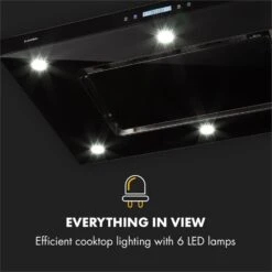 Valeria Inselabzugshaube 90cm 650m³/h Abluft Touch LED Glas Edelstahl -Haushaltsgeräte Förderung 10032902 uk 0003 logo Klarstein Valeria Inselabzugshaube 90cm Edelstahl