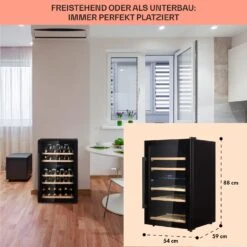Barossa 40 Duo Weinkühlschrank 2 Zonen 41 Flaschen Glastür Touch LED -Haushaltsgeräte Förderung 10032924 de 0006 usp