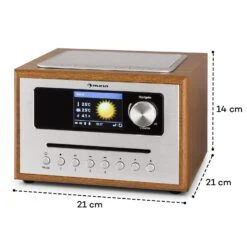 Silver Star CD Cube Radio Bluetooth HCC Display Wood Brown -Haushaltsgeräte Förderung 10033003 yy 0010 logo