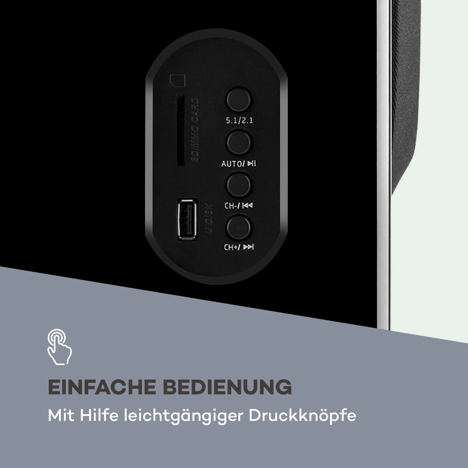 Concept 520 5.1 Lautsprechersystem 75W RMS OneSide Subwoofer BT USB SD 9 Concept 520 5.1 Lautsprechersystem 75W RMS OneSide Subwoofer BT USB SD - Image 7