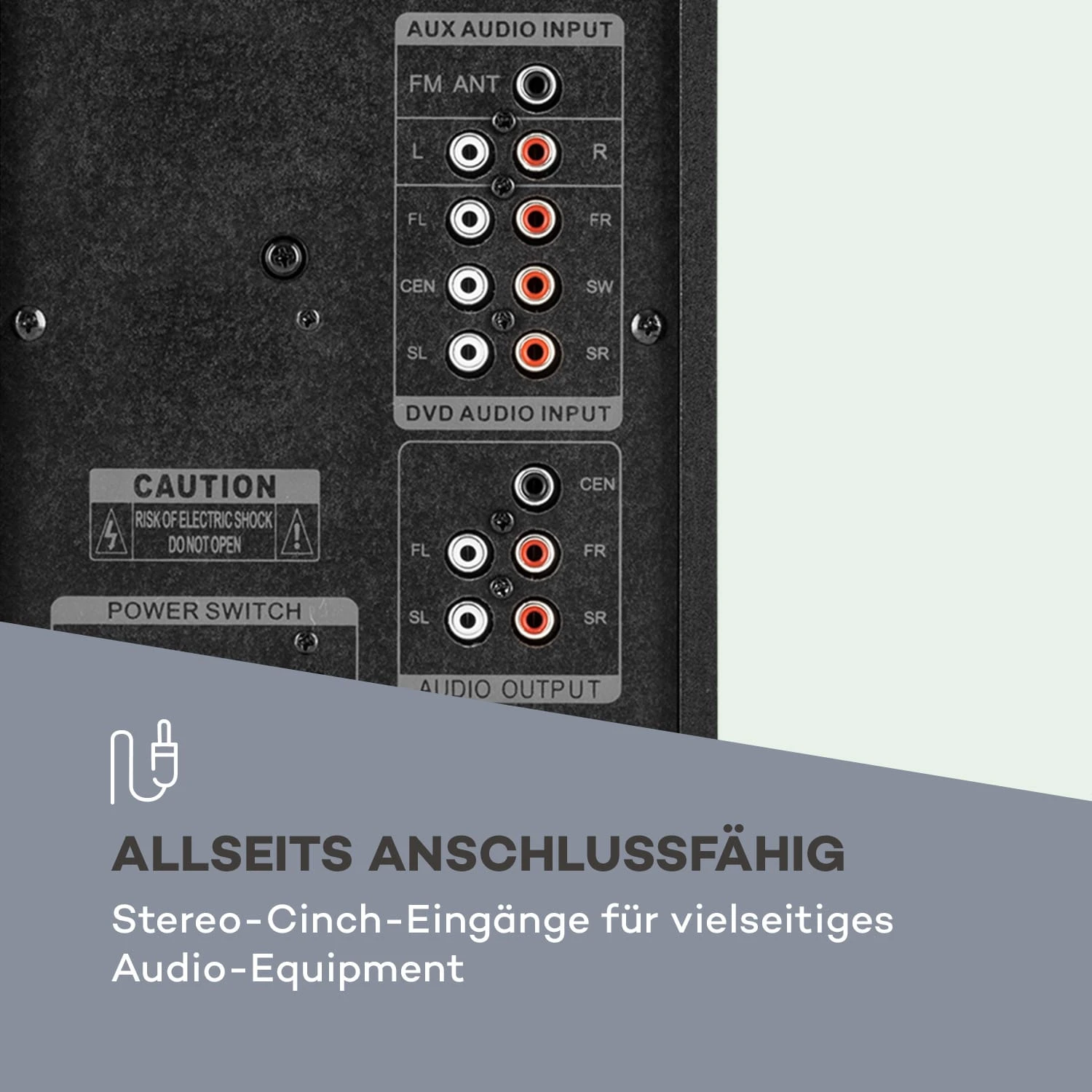 Concept 520 5.1 Lautsprechersystem 75W RMS OneSide Subwoofer BT USB SD 10 Concept 520 5.1 Lautsprechersystem 75W RMS OneSide Subwoofer BT USB SD - Image 8