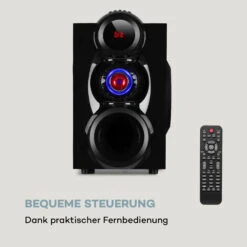 X-Gaming 5.1 Surround-Audiosystem 380Wmax. OneSide Subwoofer BT USB SD -Haushaltsgeräte Förderung 10033070 de 0005 logo