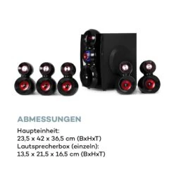 X-Gaming 5.1 Surround-Audiosystem 380Wmax. OneSide Subwoofer BT USB SD -Haushaltsgeräte Förderung 10033070 de 0010 logo