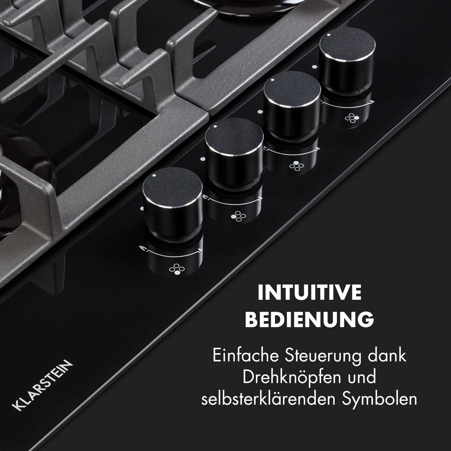 Ignito 4 Zonen Gaskochfeld 4-flammig Sabaf-Brenner Glaskeramik Schwarz 6 Ignito 4 Zonen Gaskochfeld 4-flammig Sabaf-Brenner Glaskeramik Schwarz - Image 4