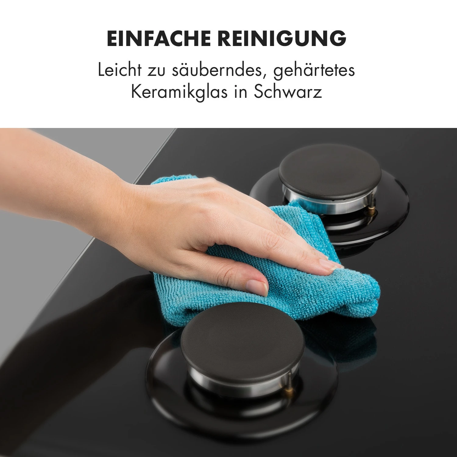 Ignito 4 Zonen Gaskochfeld 4-flammig Sabaf-Brenner Glaskeramik Schwarz 10 Ignito 4 Zonen Gaskochfeld 4-flammig Sabaf-Brenner Glaskeramik Schwarz - Image 8