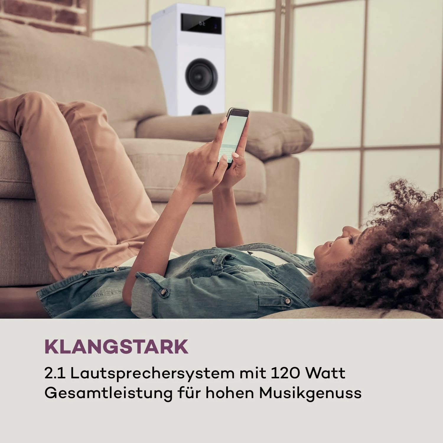 Karaboom 100 Turmlautsprecher 120W Max. Bluetooth 2 In 1 USB 4 Karaboom 100 Turmlautsprecher 120W Max. Bluetooth 2 In 1 USB - Image 2
