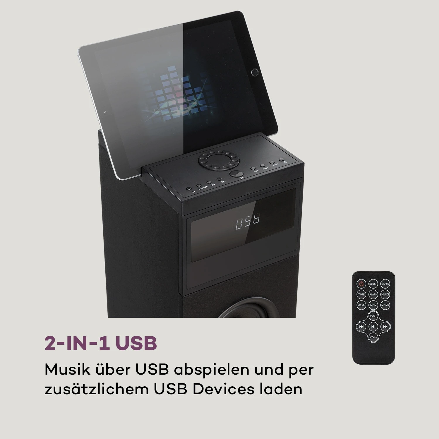 Karaboom 100 Turmlautsprecher 120W Max. Bluetooth 2 In 1 USB 7 Karaboom 100 Turmlautsprecher 120W Max. Bluetooth 2 In 1 USB - Image 5