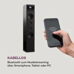 Karaboom 100 Wifi Turmlautsprecher Internetradio DAB+ BT 120W Schwarz -Haushaltsgeräte Förderung 10033151 de 0005 logo
