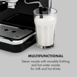 Espressionata Gusto Espressomaschine 1100W 15 Bar Druck Schwarz -Haushaltsgeräte Förderung 10033209 yy 0007 logo Klarstein Espressionata Gusto Espressomaschine