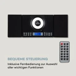 Wallie Microsystem CD-Player Bluetooth USB-Port Fernbedienung Schwarz -Haushaltsgeräte Förderung 10033227 de 0003 logo