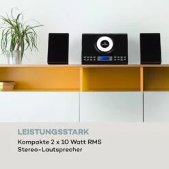 Wallie Microsystem CD-Player Bluetooth USB-Port Fernbedienung Schwarz -Haushaltsgeräte Förderung 10033227 de 0006 logo