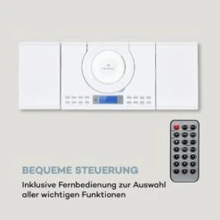 Wallie Microsystem CD-Player Bluetooth USB-Port Fernbedienung Weiß -Haushaltsgeräte Förderung 10033228 de 0003 logo