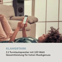 Karaboom 100 Sing Karaoketurm 120W Max. CD-Player 2 Mikrofone Wireless -Haushaltsgeräte Förderung 10033250 de 0003 logo