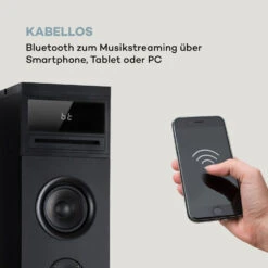 Karaboom 100 Sing Karaoketurm 120W Max. CD-Player 2 Mikrofone Wireless -Haushaltsgeräte Förderung 10033250 de 0005 logo