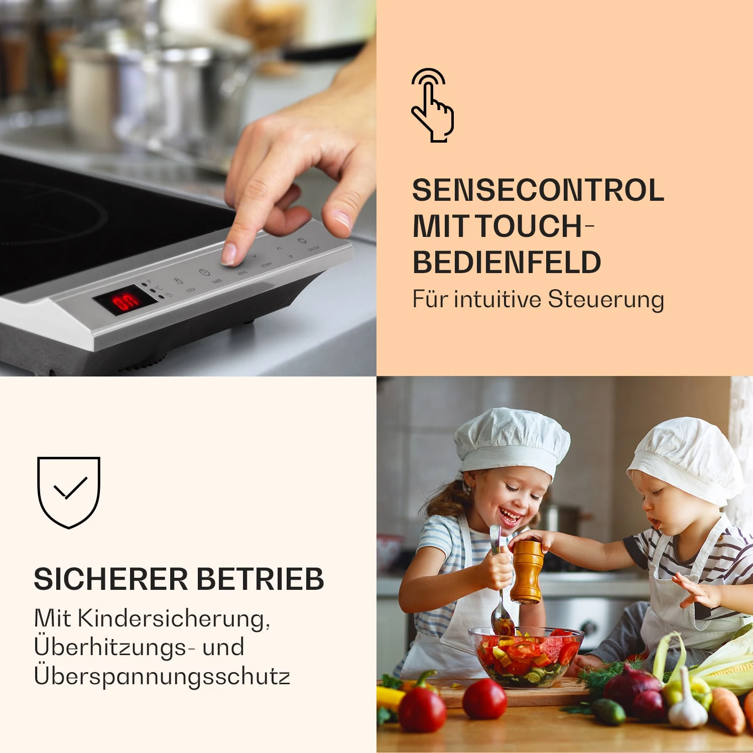 MisterCook Kochplatte Infrarot 2000W 90-650°C Abschalttimer 6 MisterCook Kochplatte Infrarot 2000W 90-650°C Abschalttimer - Image 4