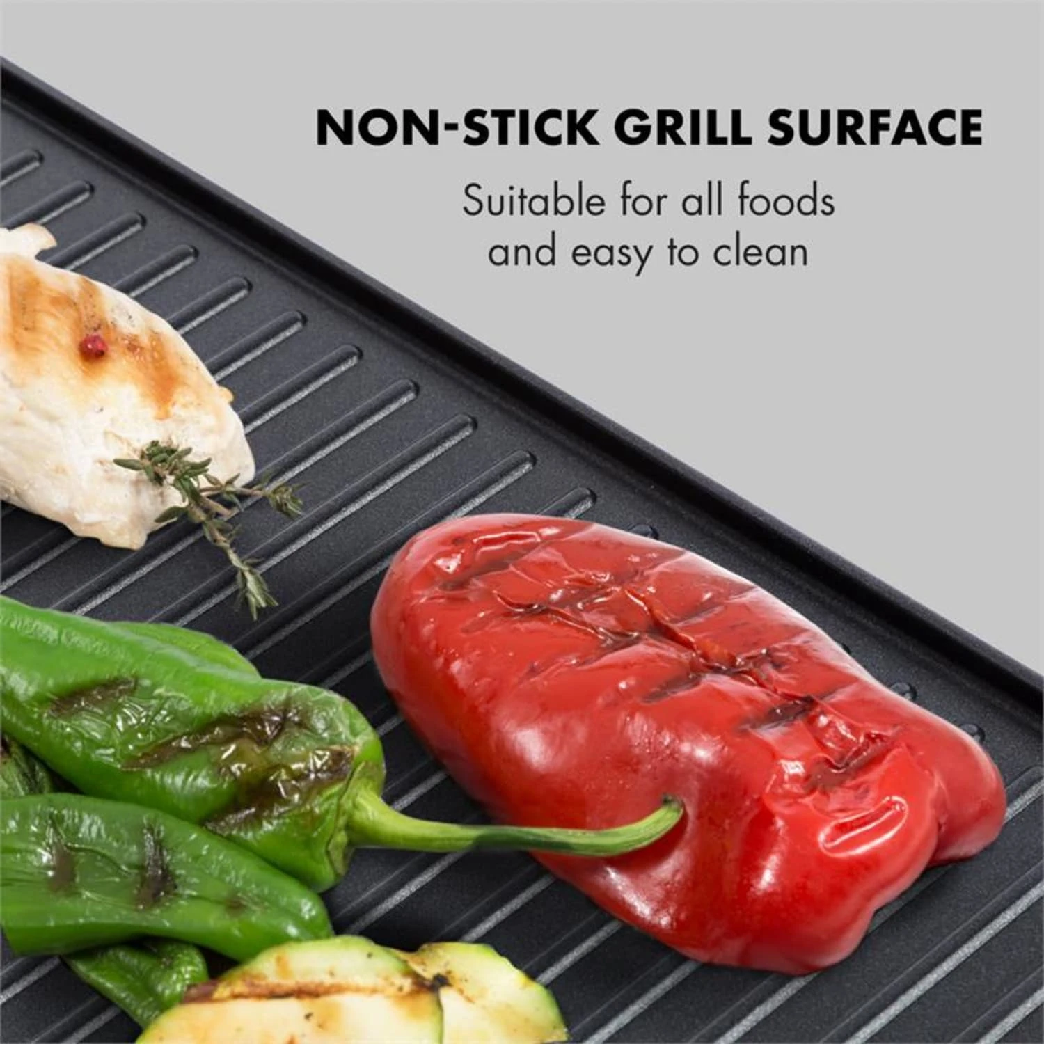 Porterhouse Elektrogrill 2200W Antihaft-Grillfläche Schwarz 6 Porterhouse Elektrogrill 2200W Antihaft-Grillfläche Schwarz - Image 4