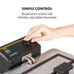 Family Fry Fritteuse 3000W Oil Drain Technology Edelstahl Silber -Haushaltsgeräte Förderung 10033342 yy 0004 logo Klarstein Family Fry Fritteuse 3000W silber