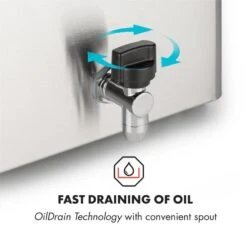 Family Fry Fritteuse 3000W Oil Drain Technology Edelstahl Silber -Haushaltsgeräte Förderung 10033342 yy 0005 logo Klarstein Family Fry Fritteuse 3000W silber