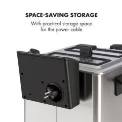 Family Fry Fritteuse 3000W Oil Drain Technology Edelstahl Silber -Haushaltsgeräte Förderung 10033342 yy 0009 logo Klarstein Family Fry Fritteuse 3000W silber