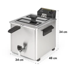Family Fry Fritteuse 3000W Oil Drain Technology Edelstahl Silber -Haushaltsgeräte Förderung 10033342 yy 0010 logo Klarstein Family Fry Fritteuse 3000W silber