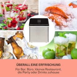 Clearcube Eiswürfelmaschine Klareis 13kg/24h Edelstahl Schwarz -Haushaltsgeräte Förderung 10033350 de 0003 usp