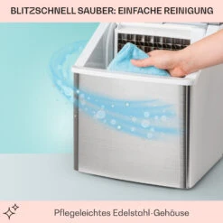 Clearcube Eiswürfelmaschine Klareis 13kg/24h Edelstahl Schwarz -Haushaltsgeräte Förderung 10033350 de 0005 usp