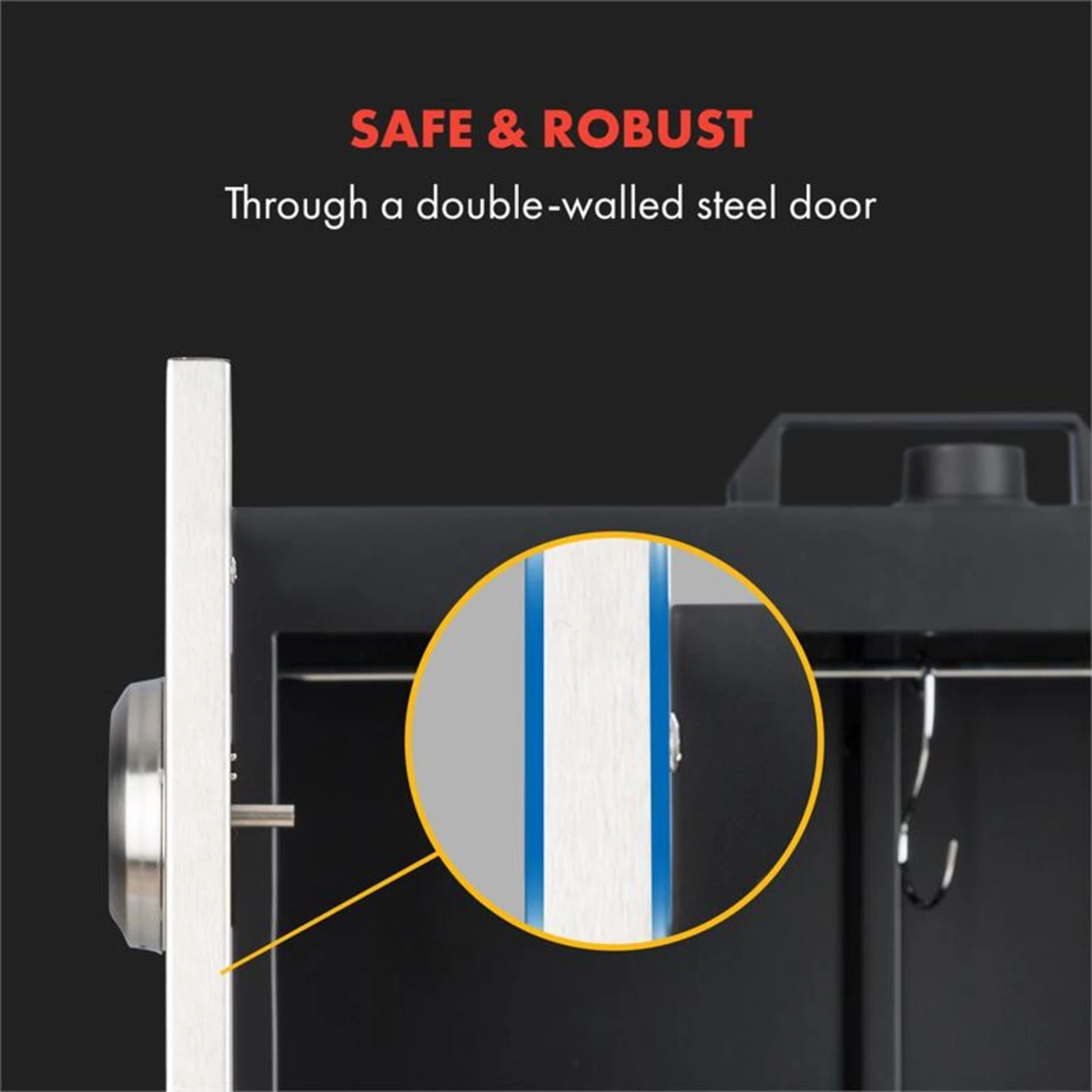 Flintstone Steel Räucherofen 1600 W Integriertes Thermometer Edelstahl 4 Flintstone Steel Räucherofen 1600 W Integriertes Thermometer Edelstahl - Image 2