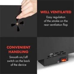 Flintstone Steel Räucherofen 1600 W Integriertes Thermometer Edelstahl 16 Flintstone Steel Räucherofen 1600 W Integriertes Thermometer Edelstahl -Haushaltsgeräte Förderung 10033372 yy 0008 logo Klarstein Flintstone Steel Raeucherofen Edelstahl