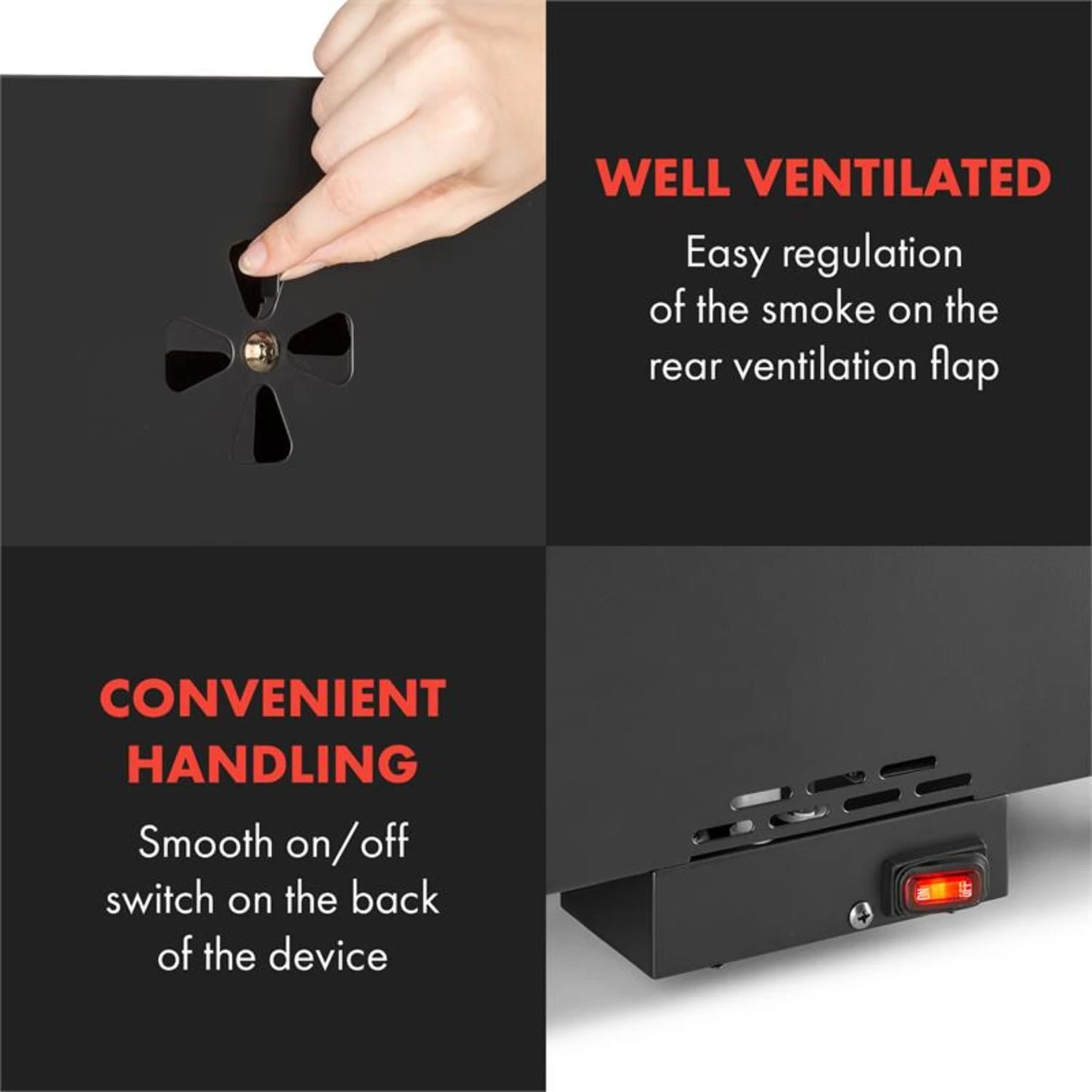 Flintstone Steel Räucherofen 1600 W Integriertes Thermometer Edelstahl 9 Flintstone Steel Räucherofen 1600 W Integriertes Thermometer Edelstahl - Image 7