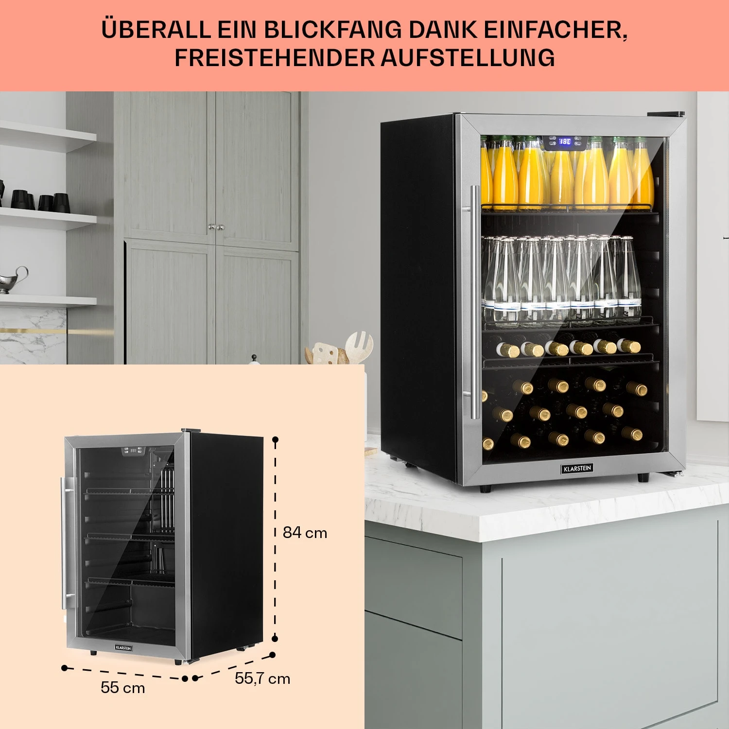 Beersafe 5XL Kühlschrank 148 Liter 3 Böden Panoramaglastür Edelstahl 8 Beersafe 5XL Kühlschrank 148 Liter 3 Böden Panoramaglastür Edelstahl - Image 6