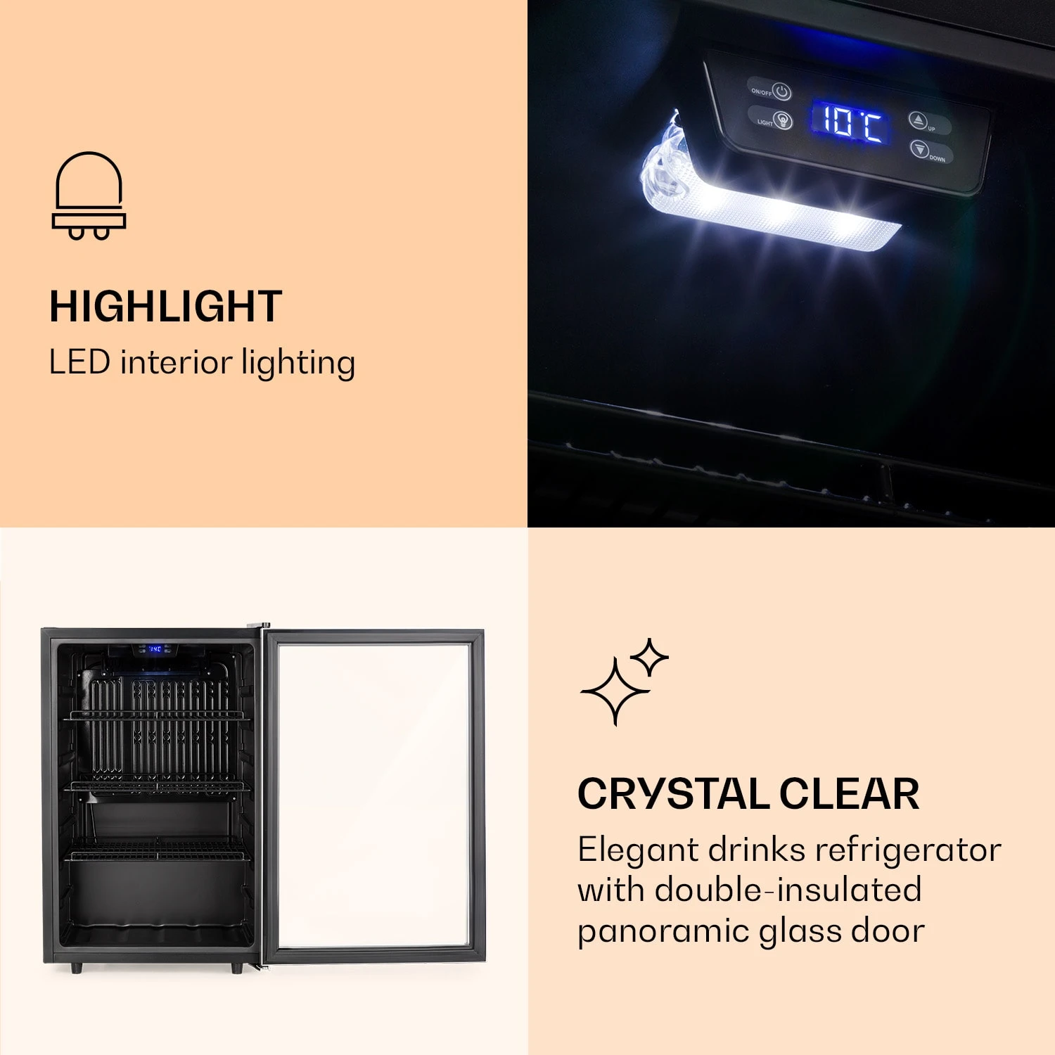 Beersafe 5XL Kühlschrank 148 Liter 3 Böden Panoramaglastür Edelstahl 6 Beersafe 5XL Kühlschrank 148 Liter 3 Böden Panoramaglastür Edelstahl - Image 4