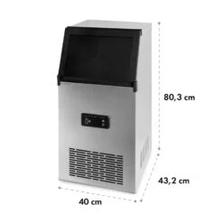 Glacial XL Profi-Eiswürfelmaschine 38kg/d 15l LED Edelstahl Schwarz -Haushaltsgeräte Förderung 10033442 yy 0009 logo Klarstein Glacial XL Profi Eiswuerfelmaschine 15 L