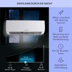 Windwaker Split-Klimaanlage 12.000 BTU/3,6 KW Luftdurchsatz 600m³/h -Haushaltsgeräte Förderung 10033483 de 0004 usp