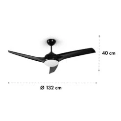 Klarstein Figo Deckenventilator 2-in-1 Mit Deckenleuchte Ø 132 Cm -Haushaltsgeräte Förderung 10033505 yy 0007 logo Klarstein Figo Deckenventilator 52 schwarz