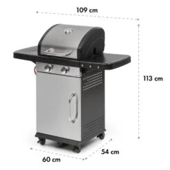 Gazooka 2.0T Gas BBQ Grill 2x3kW Brenner Edelstahl -Haushaltsgeräte Förderung 10033532 yy 0011 logo Klarstein Gazooka 2 0T Gas BBQ Grill 2 Brenner