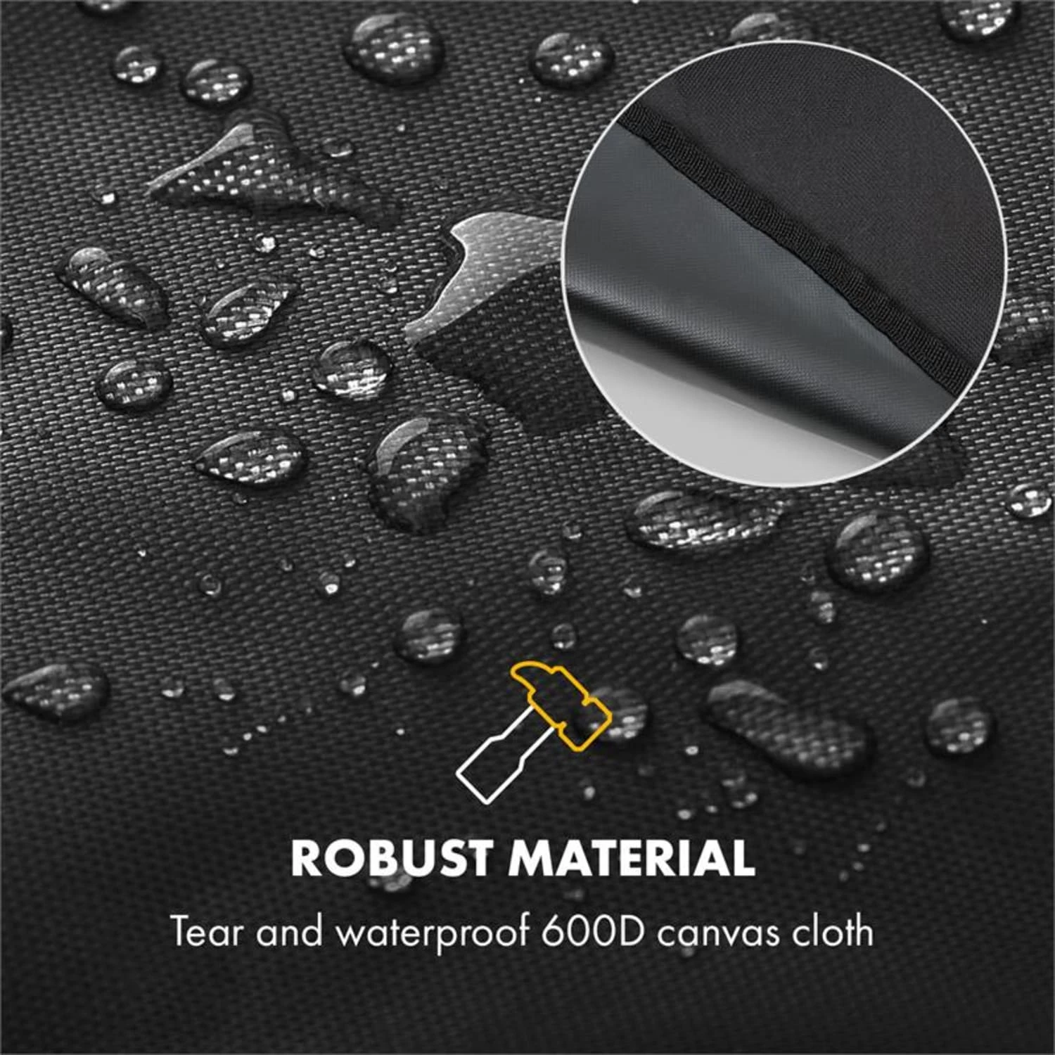 Gazooka 3.0T Wetterschutzhaube 600D Canvas 30/70% PE/PVC Schwarz 7 Gazooka 3.0T Wetterschutzhaube 600D Canvas 30/70% PE/PVC Schwarz - Image 5