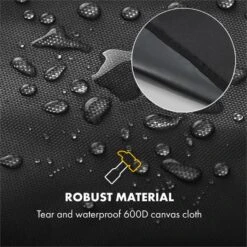 Hot & Hot Wetterschutzhaube 600D Canvas 30/70% PE/PVC Schwarz -Haushaltsgeräte Förderung 10033537 yy 0005 logo Klarstein Hot and Hot Wetterschutzhaube schwarz