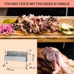 Sauenland Pro Spanferkelgrill Drehspieß 13W 4 Rollen Edelstahl -Haushaltsgeräte Förderung 10033566 de 0006 usp