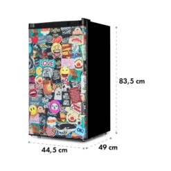 Cool Vibe Kühlschrank A+ 90 Liter VividArt Concept Manga-Style Schwarz -Haushaltsgeräte Förderung 10033597 yy 0008 logo Klarstein Cool Vibe Kuehlschrank Manga Style schwarz