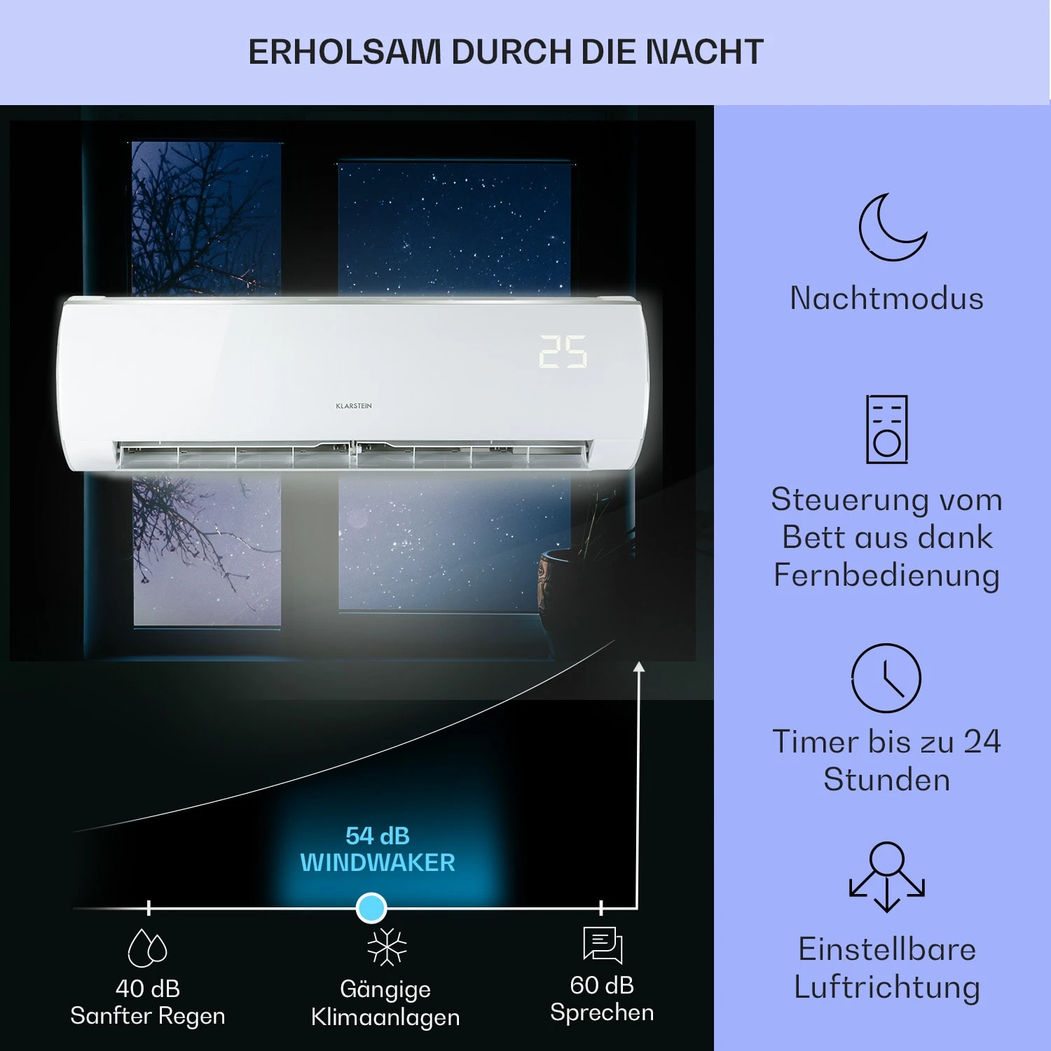 Windwaker Eco Split-Klimaanlage 9.000 BTU/2,7 KW Luftdurchsatz 610 M³/h Max. A++ 6 Windwaker Eco Split-Klimaanlage 9.000 BTU/2,7 KW Luftdurchsatz 610 M³/h Max. A++ - Image 4