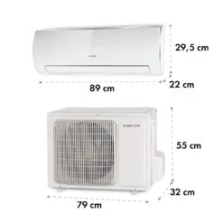 Windwaker Eco Split-Klimaanlage 9.000 BTU/2,7 KW Luftdurchsatz 610 M³/h Max. A++ 16 Windwaker Eco Split-Klimaanlage 9.000 BTU/2,7 KW Luftdurchsatz 610 M³/h Max. A++ -Haushaltsgeräte Förderung 10033600 yy 0007 dimensions