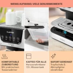Arabica Espressomaschine 1050W 15 Bar 1,5l Touch-Bedienfeld Edelstahl 15 Arabica Espressomaschine 1050W 15 Bar 1,5l Touch-Bedienfeld Edelstahl -Haushaltsgeräte Förderung 10033729 de 0006 usp