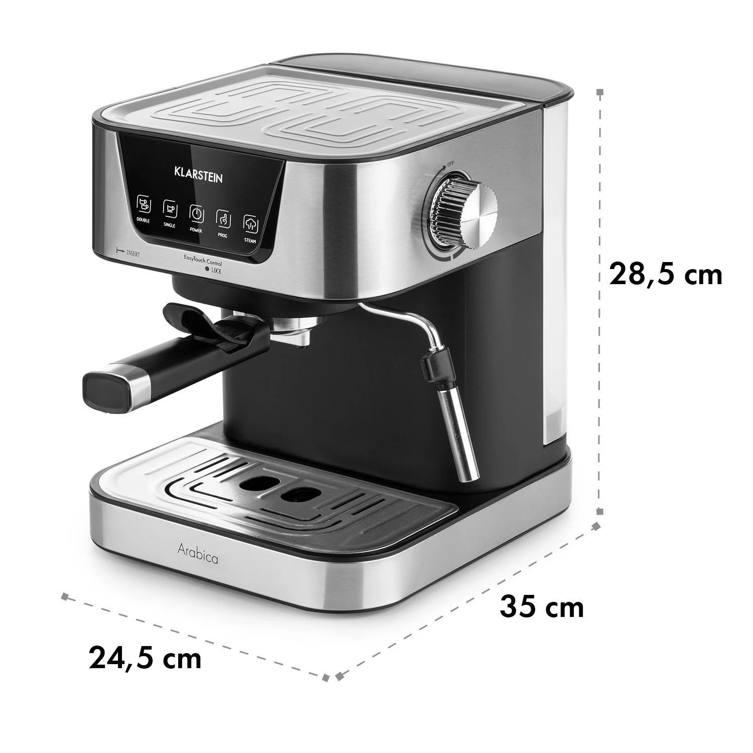 Arabica Espressomaschine 1050W 15 Bar 1,5l Touch-Bedienfeld Edelstahl 10 Arabica Espressomaschine 1050W 15 Bar 1,5l Touch-Bedienfeld Edelstahl - Image 8
