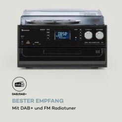 Oakland DAB Retro-Stereoanlage DAB+/FM BT-Funktion Vinyl CD Kassette -Haushaltsgeräte Förderung 10033747 de 0003 logo