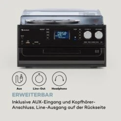 Oakland DAB Retro-Stereoanlage DAB+/FM BT-Funktion Vinyl CD Kassette -Haushaltsgeräte Förderung 10033747 de 0009 logo